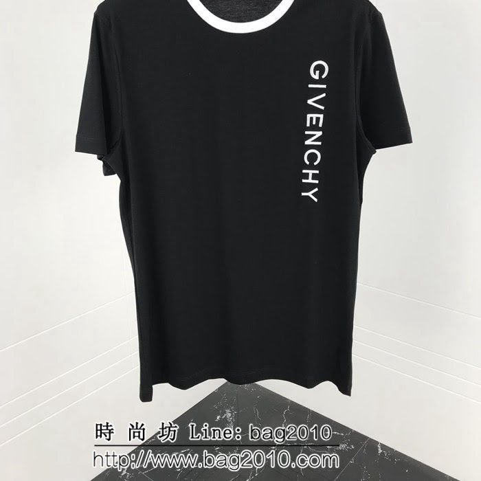 Gvc紀梵希 19ss早春新款短袖 簡單小字母刺繡logo 定制原版絲光面料 高版本男女同款 ydi2028